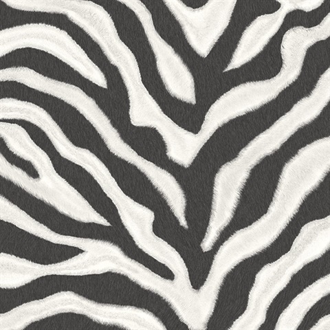 Black &amp; White Vertical Zebra Wallpaper Black and White