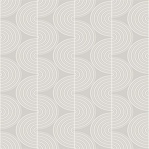 Zen Geo Geometric Alloy Grey Peel and Stick Wallpaper