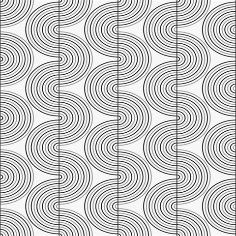 Zen Geo Geometric Onyx & Metallic Silver Peel and Stick Wallpaper