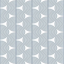 Zen Geo Geometric Prussian Blue Peel and Stick Wallpaper