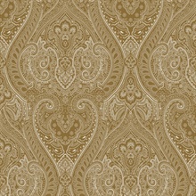 Zen Metalic Damask Wallpaper