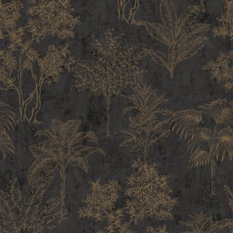 Zen Tropical Leaf Wallpaper