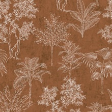 Zen Tropical Leaf Wallpaper
