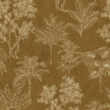 Zen Tropical Leaf Wallpaper