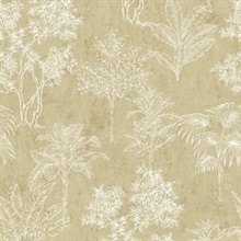 Zen Tropical Leaf Wallpaper