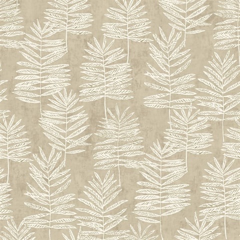 Zen Vertical Palm Leaf Wallpaper