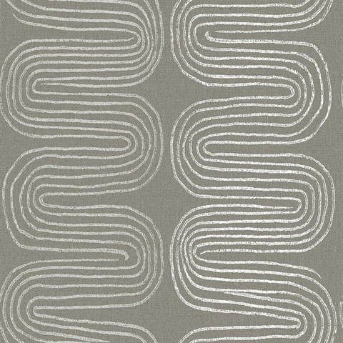 Zephyr Brown Abstract Stripe