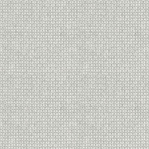 Zia Grey Textured Basketweave Wallpaper