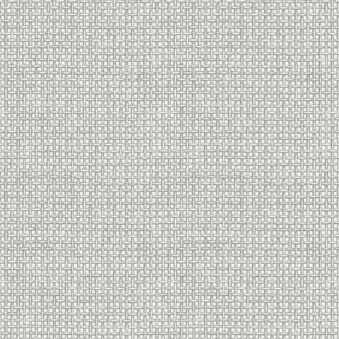 Zia Grey Textured Basketweave Wallpaper