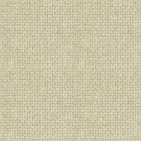 Zia Olive Textured Basketweave Wallpaper
