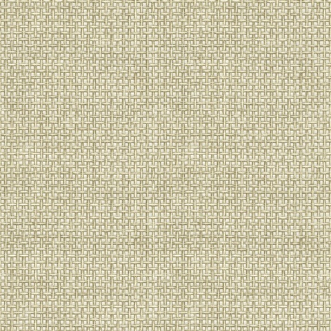 Zia Olive Textured Basketweave Wallpaper