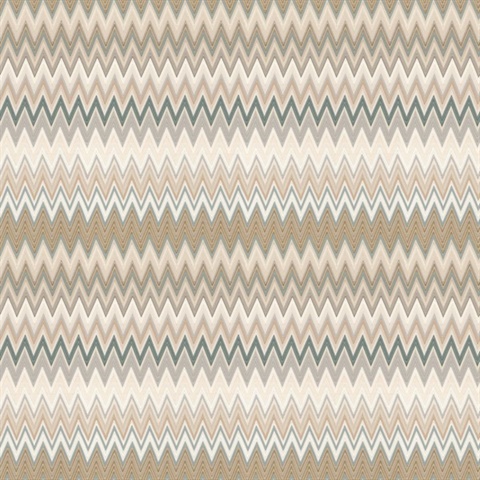 Zig Zag Green Peel and Stick Wallpaper