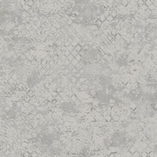 Zilarra Light Grey Distressed Abstract Snakeskin Wallpaper
