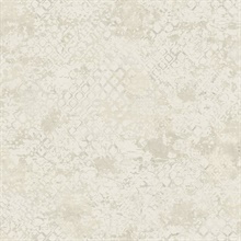 Zilarra Pearl Distressed Abstract Snakeskin Wallpaper