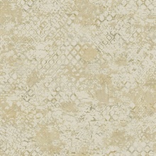 Zilarra Taupe Distressed Abstract Snakeskin Wallpaper