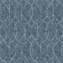 Ziva Blue Trellis Wallpaper