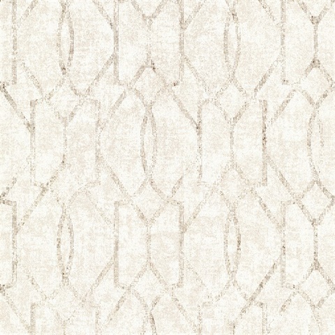 Ziva Cream Trellis Wallpaper