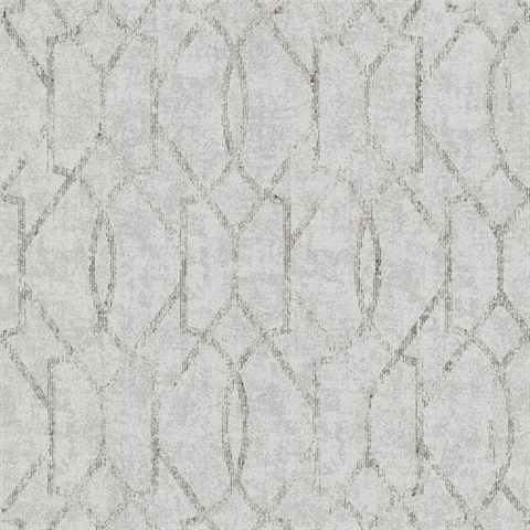 Ziva Platinum Trellis Wallpaper