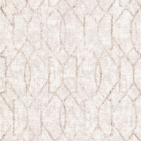 Ziva Rose Gold Trellis Wallpaper