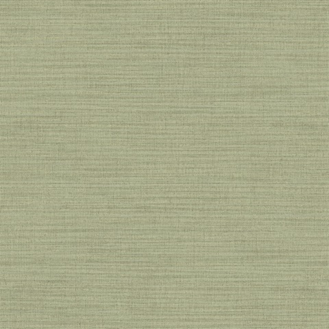 Zora Light Green Linen Texture Wallpaper