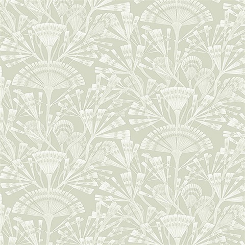 Zorah Mint Botanical Wallpaper