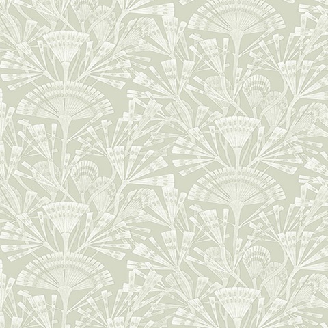 Zorah Mint Botanical Wallpaper