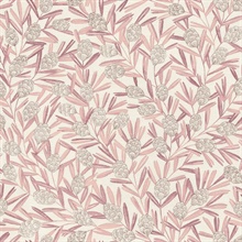 Zulma Pink Decorative Botanical Floral Wallpaper