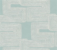 Zulu Thread Azure & Gold Metallic Wallpaper