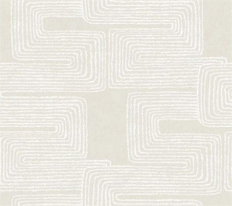 Zulu Thread Neutral & Pearl Metallic Wallpaper