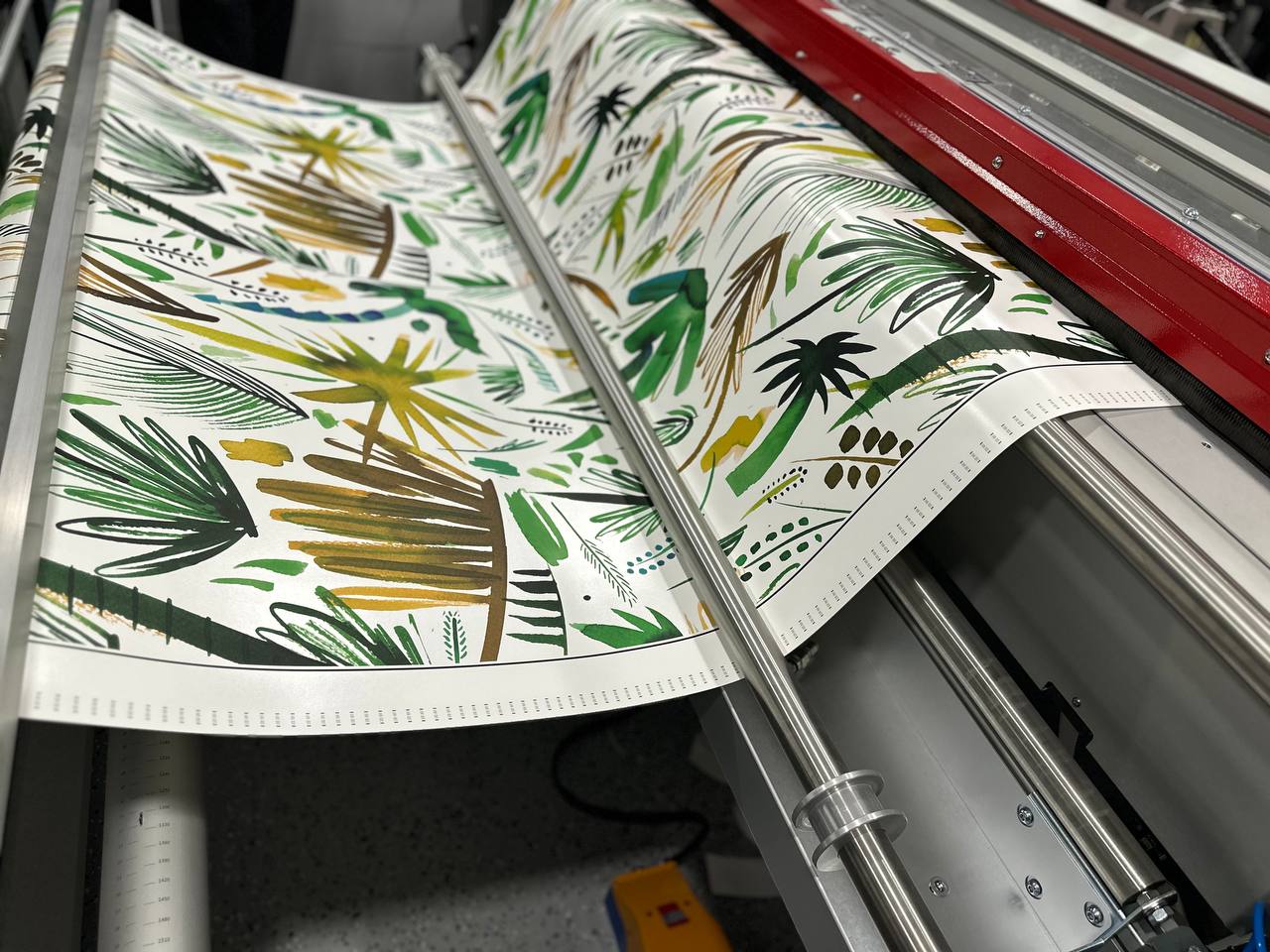 Custom Wallpaper Being Printed In Machine