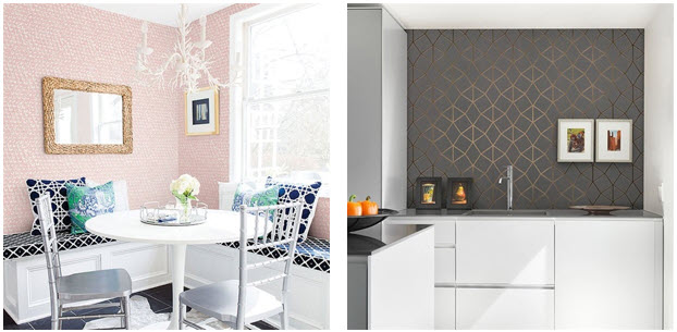 Kitchen wallpaper ideas  how to add instant color and pattern to your  kitchen 