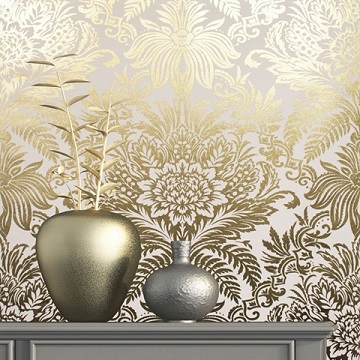 damask metallic wallpaper